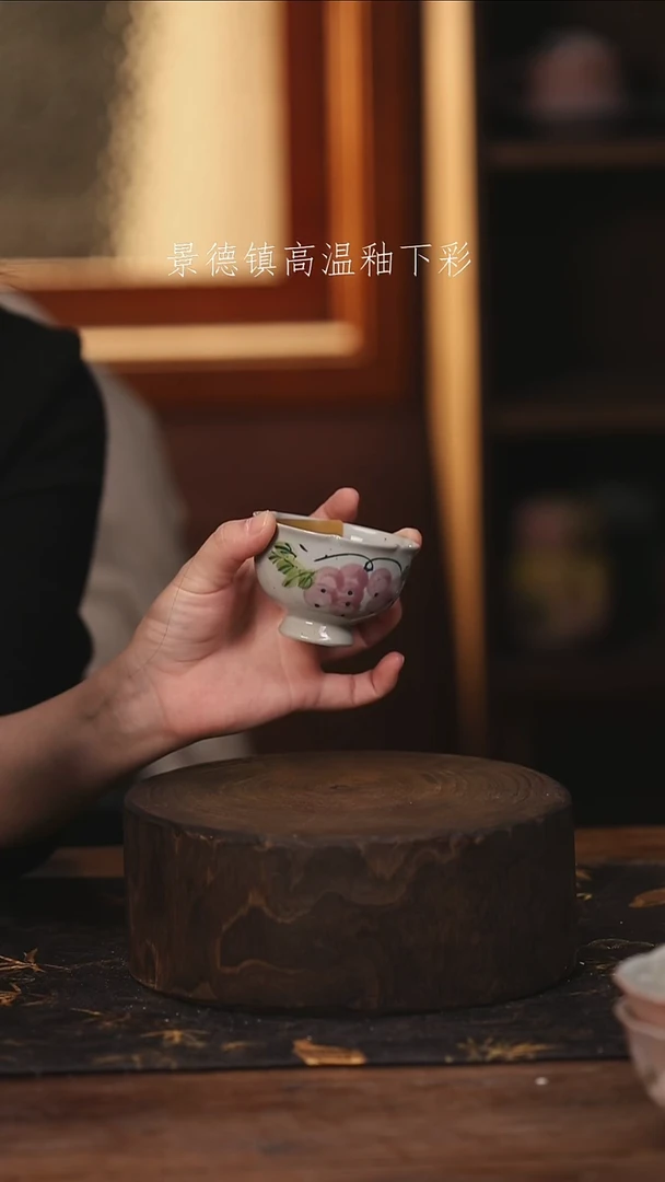 陶瓷景德镇高温釉下手绘陶瓷@L378@