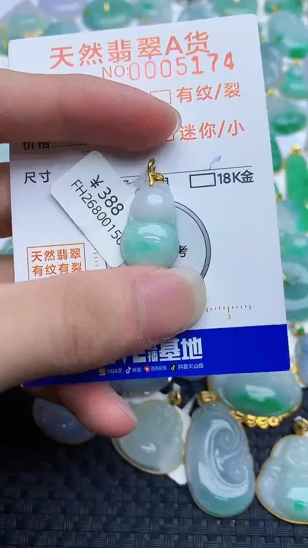 翡翠18K金镶嵌颈饰4534534534