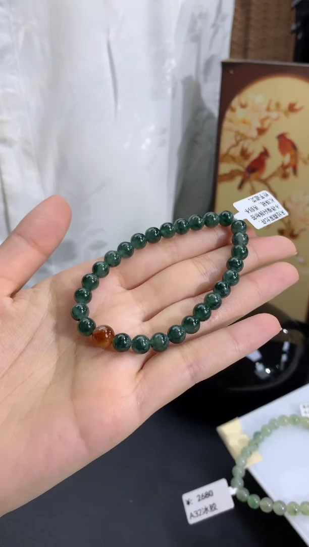未镶嵌手链翡翠卡6.3mm