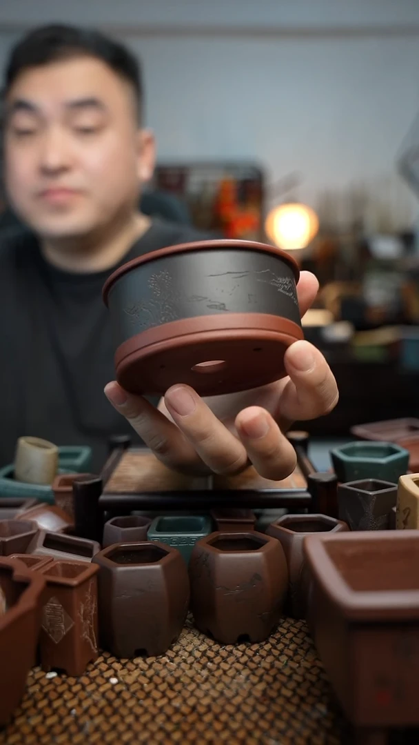 紫砂花盆灵****志長木軒精品紫砂