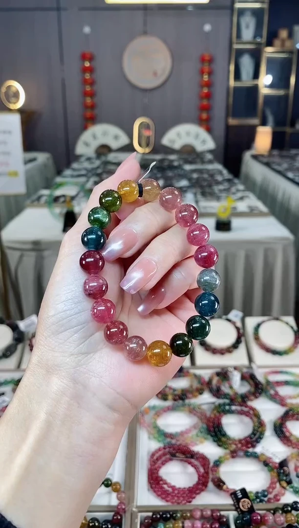 未镶嵌老矿碧玺单圈手串10mm+碧玺多样性发货一条hon