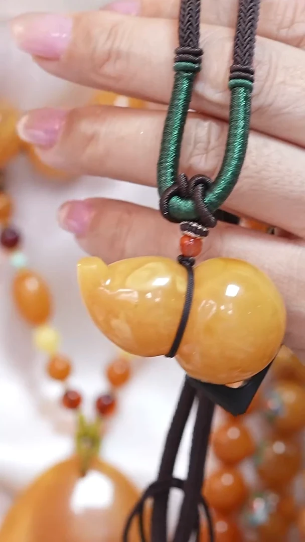 蜜蜡颈饰未镶嵌222 7892天然蜜蜡珠宝奇石云端妖孽全部保真