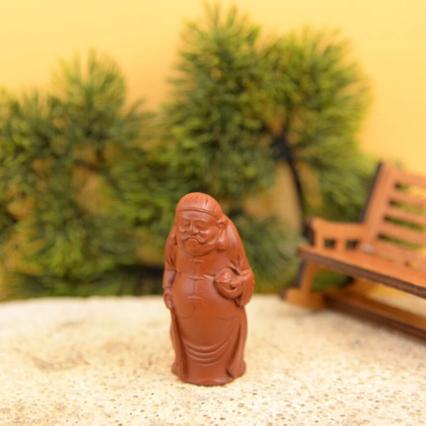 牖见斋 地主小老头 开水浇他 紫砂茶宠摆件 茶桌饰品 山西乡宁