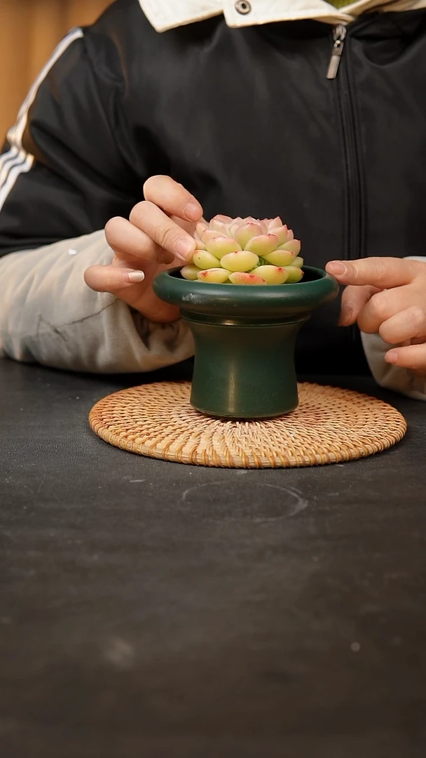 【闪购商品】瓷片泥泥手工花盆口9高9