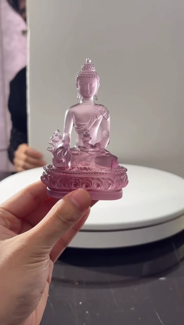 摆件紫色药师佛摆件