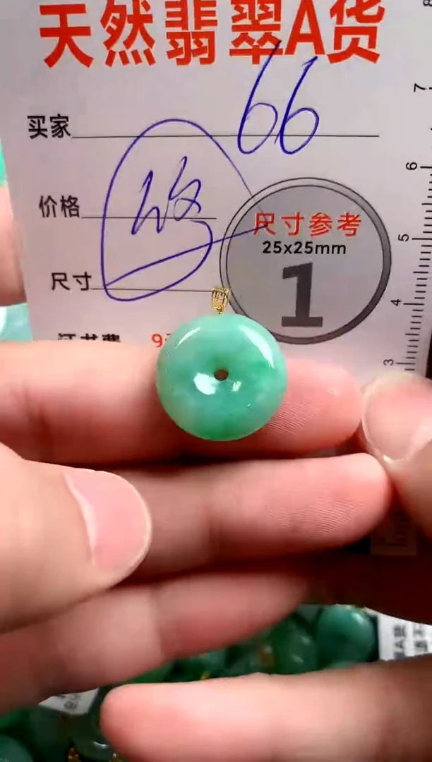 翡翠18K金镶嵌颈饰14005996