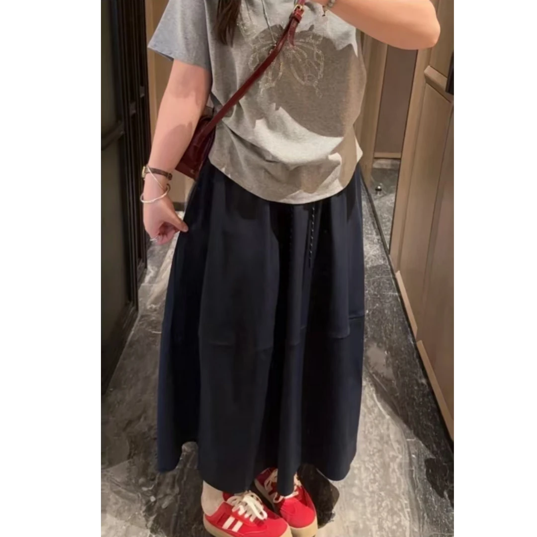 [现货＋运险＋口袋]8129-夏季女装显瘦微胖大码休闲气质半身裙