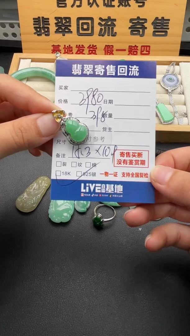 颈饰18K金镶嵌翡翠10146740