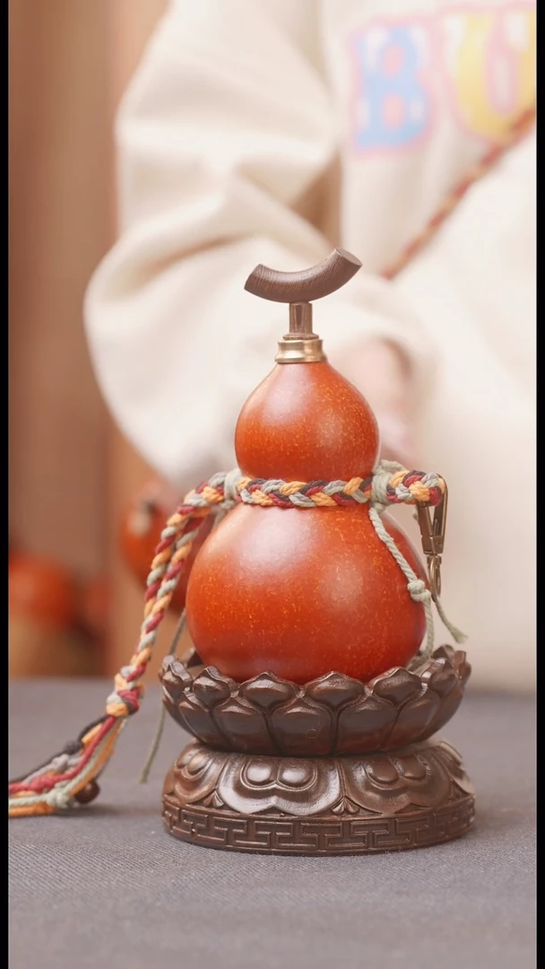 124号链接精品大漆葫芦现货现发[一物一拍]不包含莲花底座