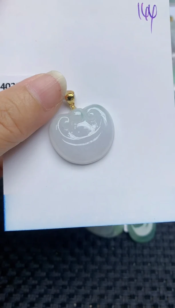 翡翠银S925镶嵌颈饰天然A货翡翠 144