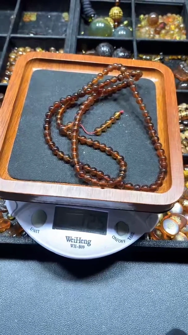 琥珀颈饰未镶嵌天然缅甸琥珀手串