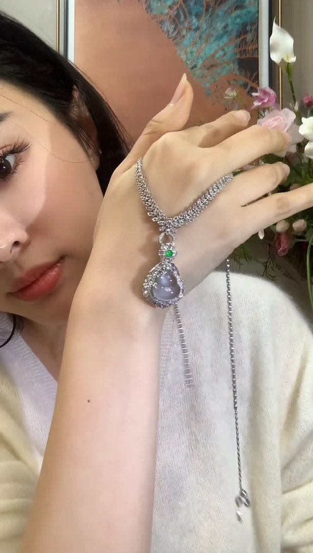 吊坠(不含链)18K金镶嵌翡翠金****uD3