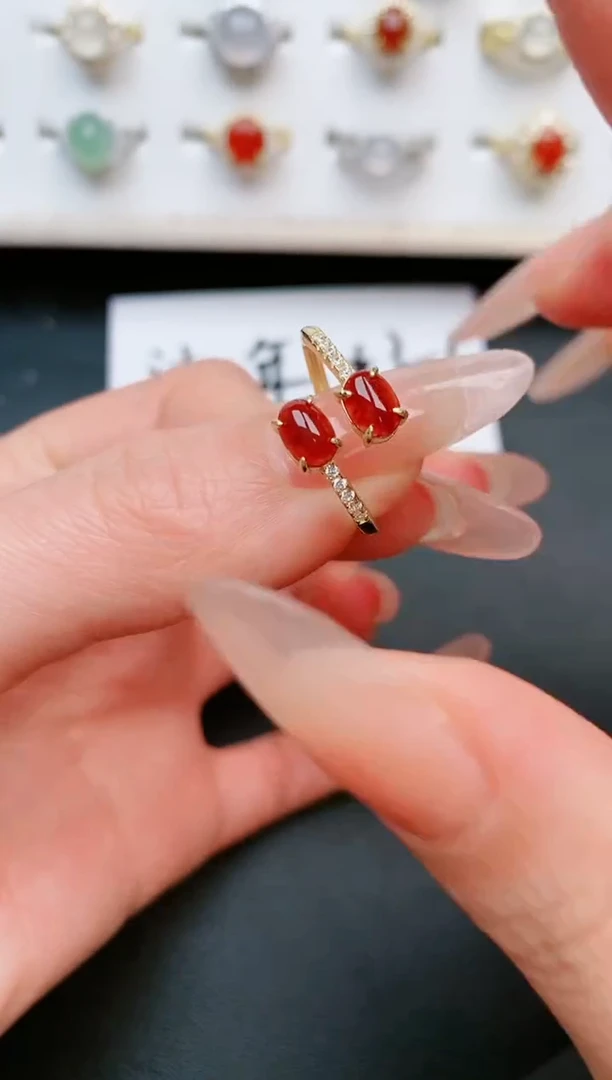 【闪购商品】翡翠戒指银S925镶嵌....