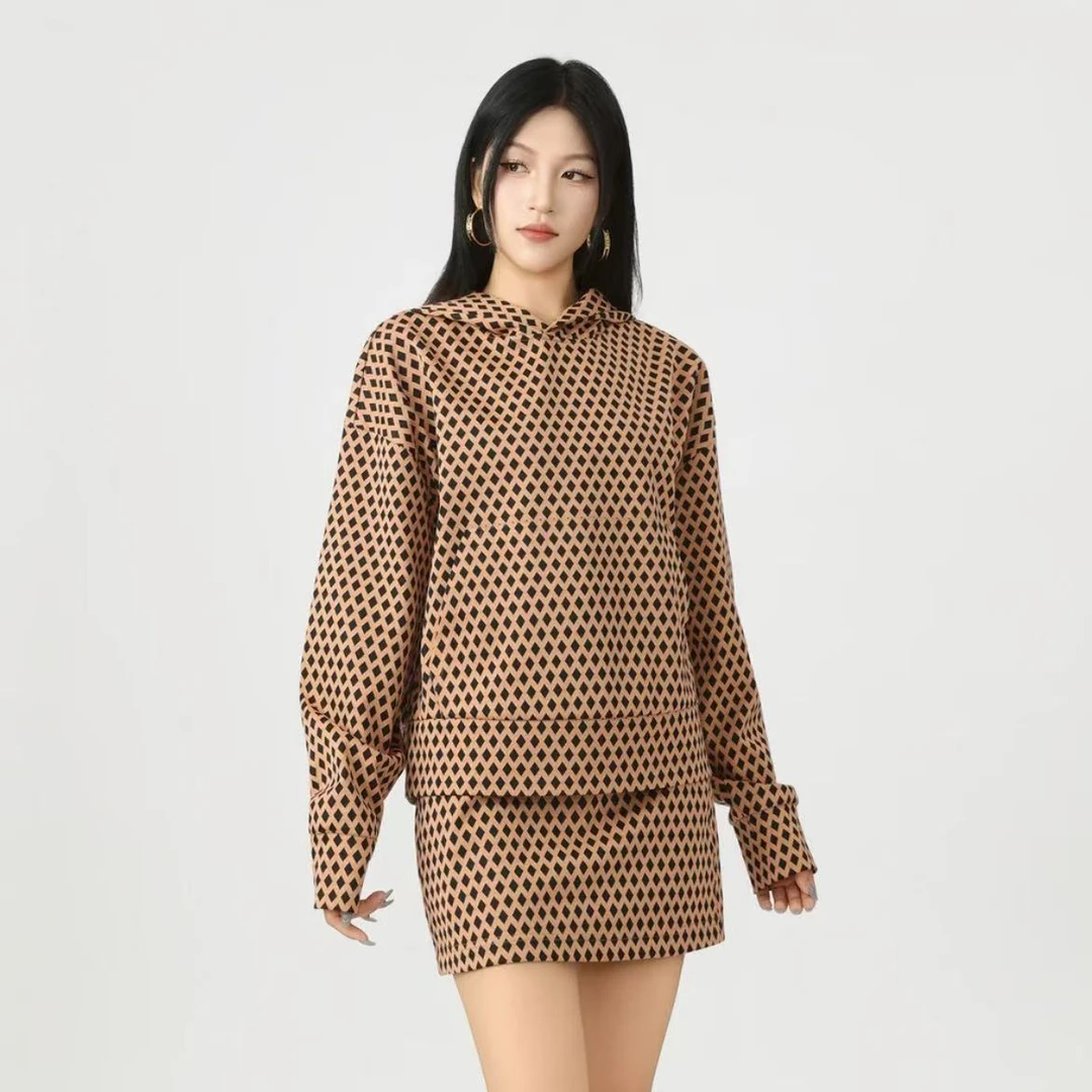 AMASS/阿玛施早秋新款休闲套头长袖帽衫宽松百搭连帽卫衣530046