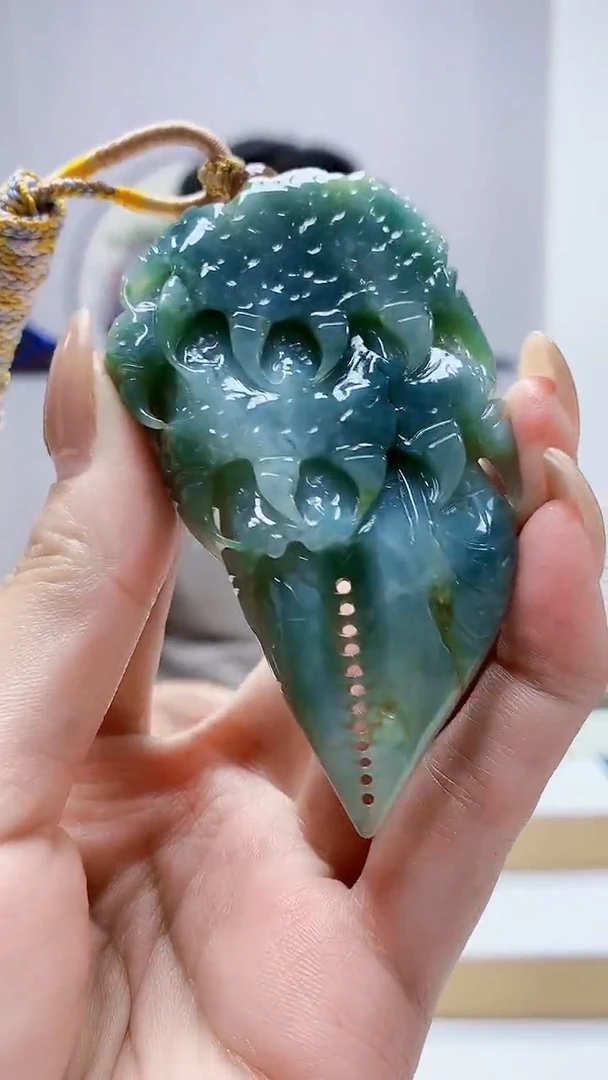 未镶嵌定制翡翠4917MM-毛货挂件83