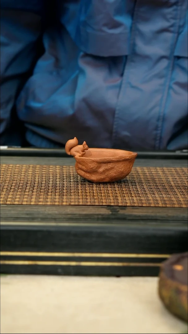 【闪购商品】紫砂茶壶12松鼠核桃杯 段泥