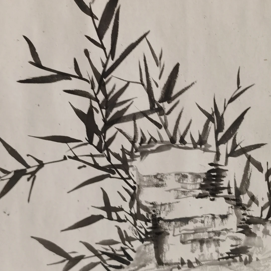 【辽拍】V240701-3-65《竹》（0.8平尺) 纸本镜片  ws02