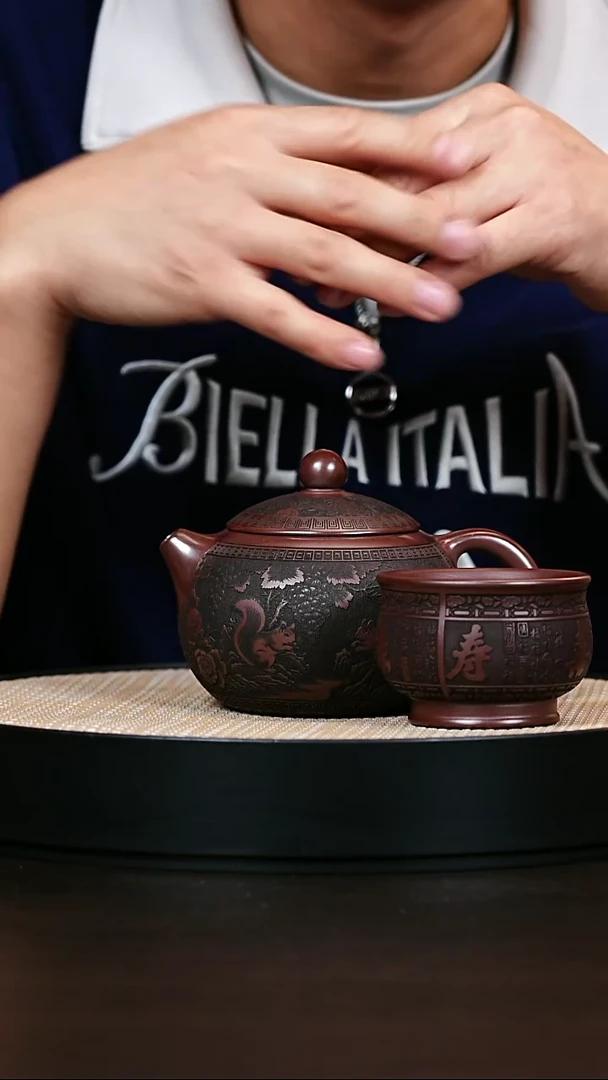 茶壶紫砂原矿紫砂壶西施350cc