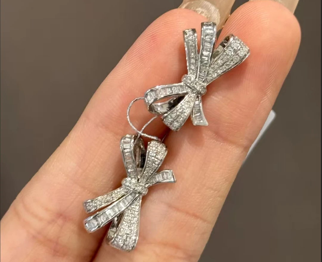 【玥霓高定】001736 重金 立体蝴蝶结耳钉  ZSES