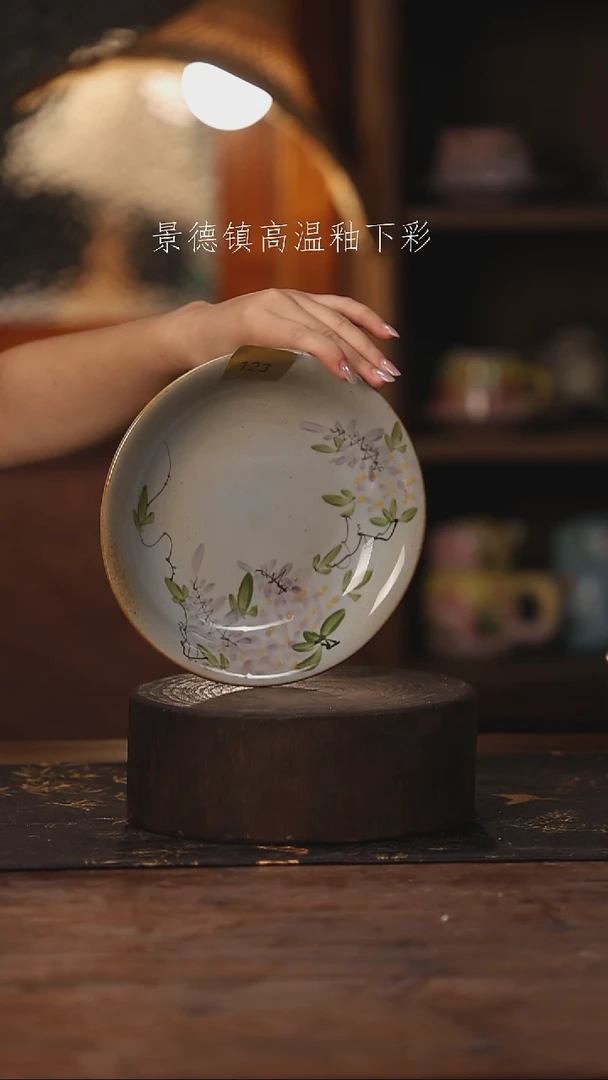 陶瓷景德镇高温釉下手绘陶瓷123