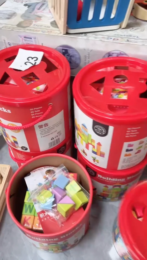 木红桶成套积木23