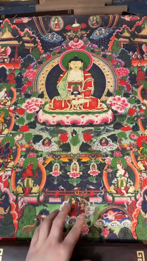 卷轴画龙妹的唐卡tk16121