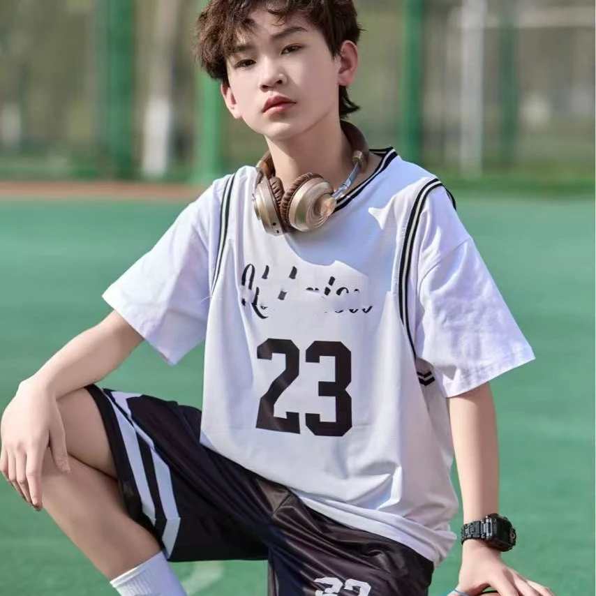 中大童夏季新款酷55061-1速干凉感透气球服套套装