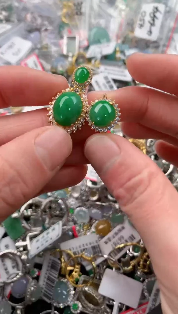 银S925镶嵌戒指翡翠3                  3