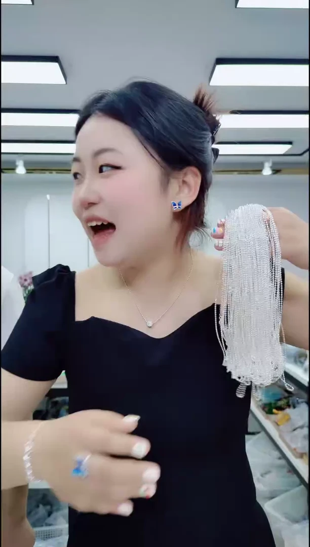 0601亮银色豆豆链