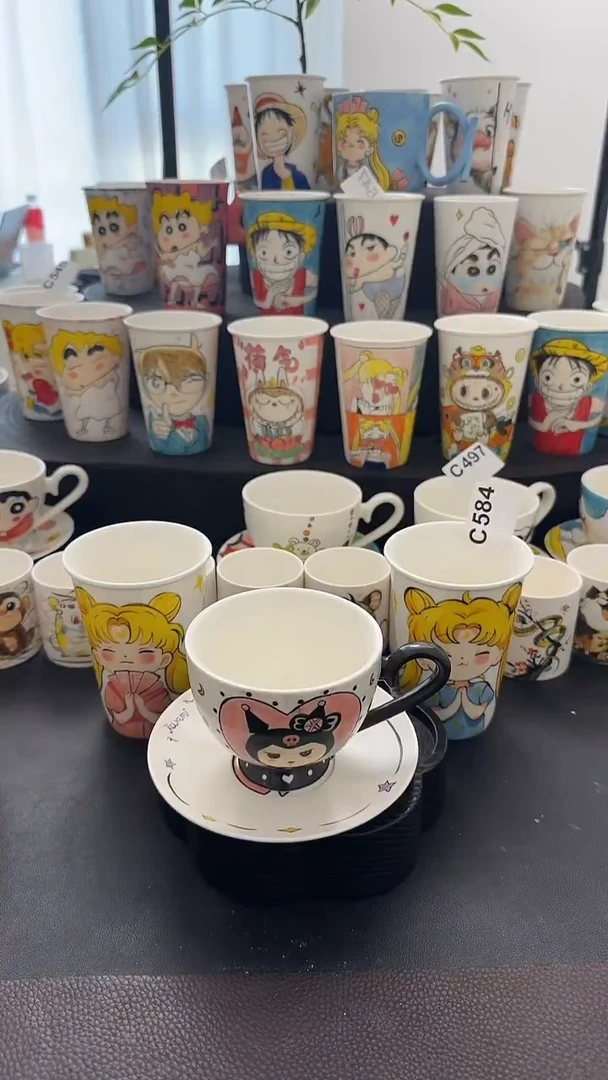 纯手工绘制陶瓷杯652