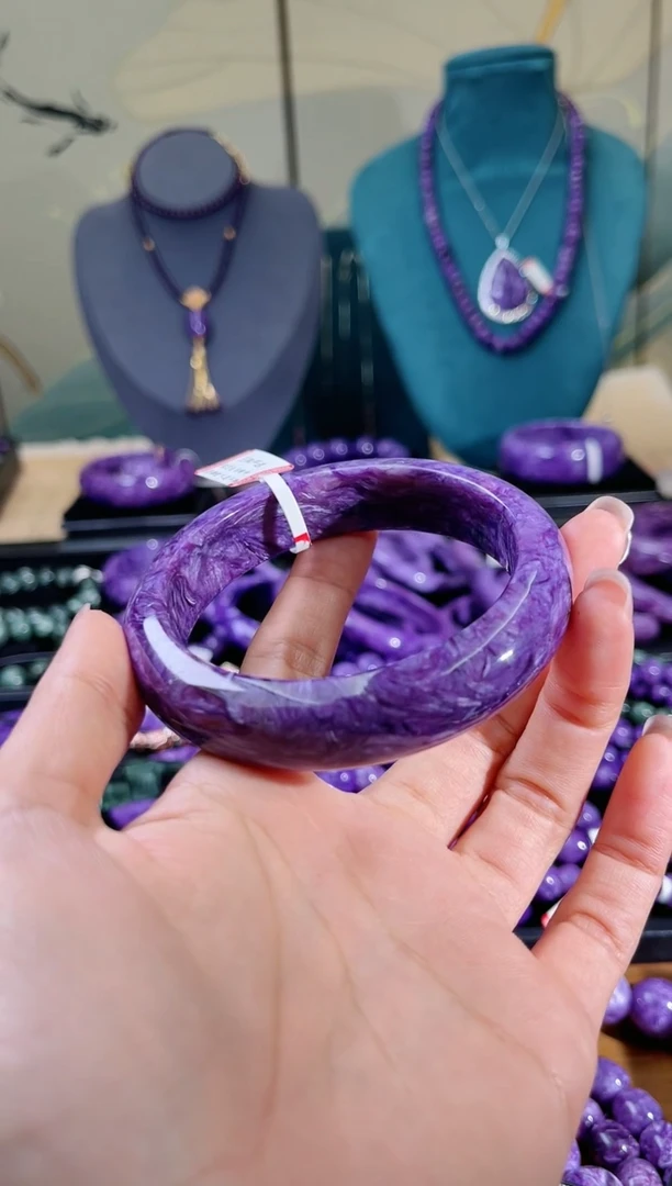 【闪购商品】查罗石（紫龙晶）手镯未镶嵌61+