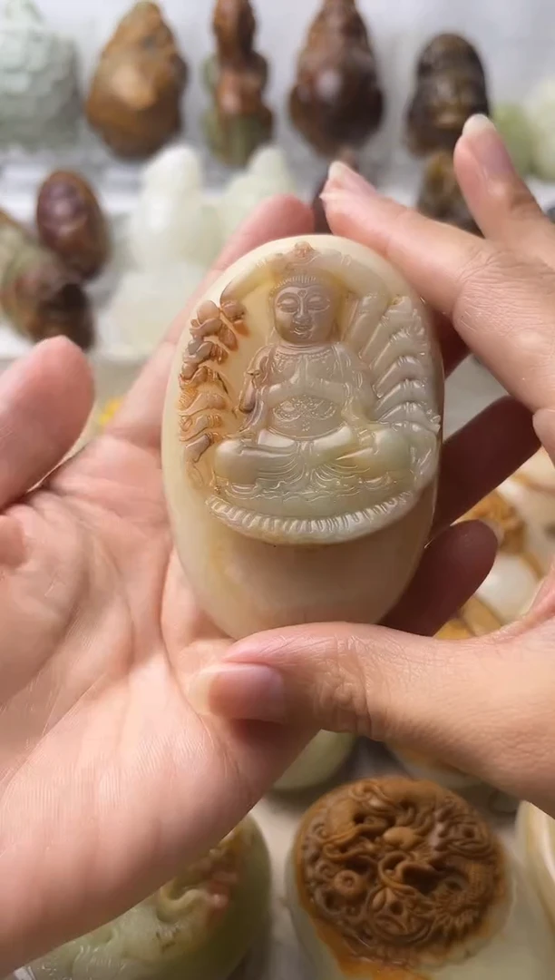 石材方解石棉纹正常不退换千手观音微瑕