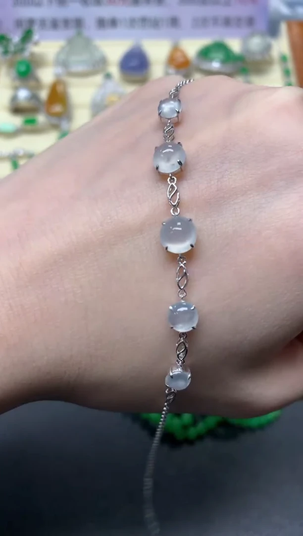 【闪购商品】翡翠手链18K金镶嵌手链|2600+260