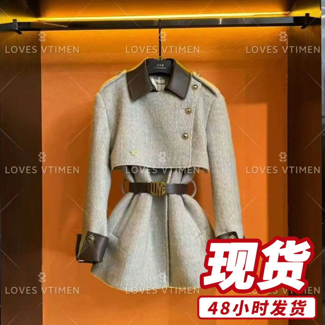 小香风毛呢外套中长款修身显瘦减龄时尚气质加棉呢子大衣S910274