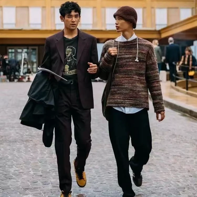 【集合】春季新品//红绿织带时尚潮流卫衣卫裤套装 男女同款