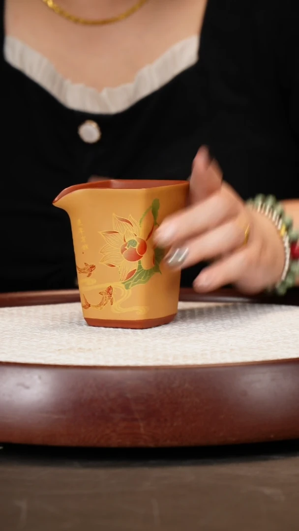 茶壶紫砂四方连年有余公道