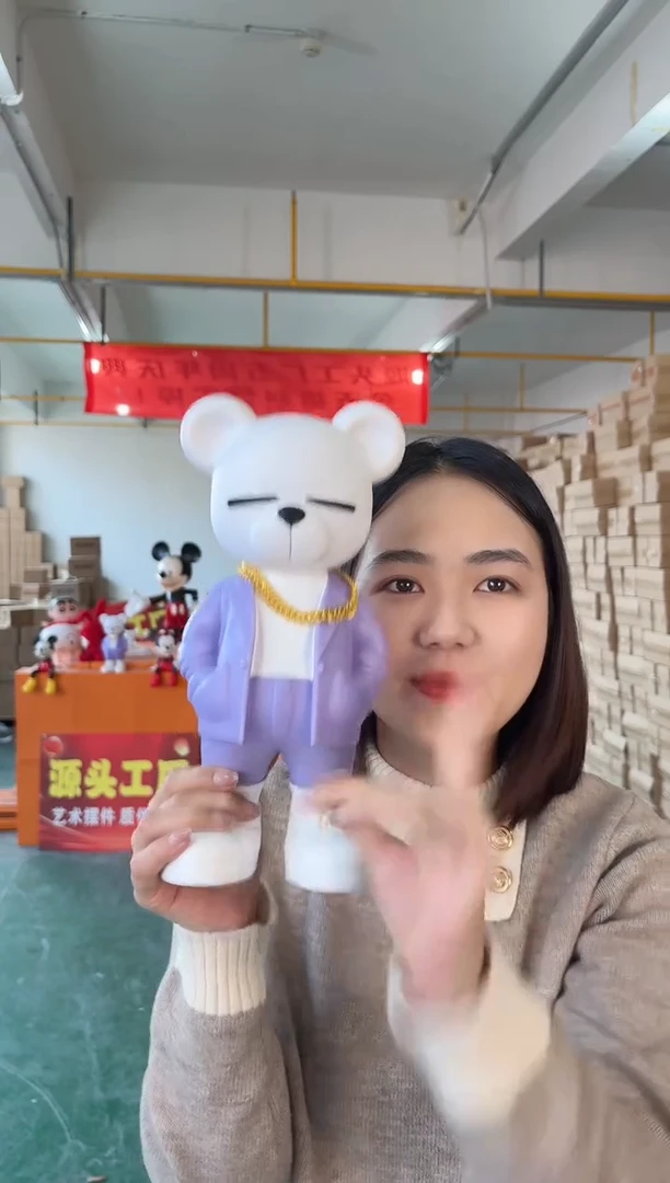 树脂暴富熊+项链