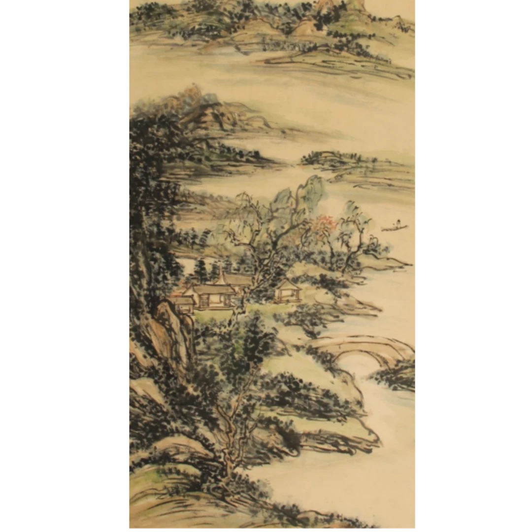 LOT.1029 《山水》130*65cm 纸本设色镜片