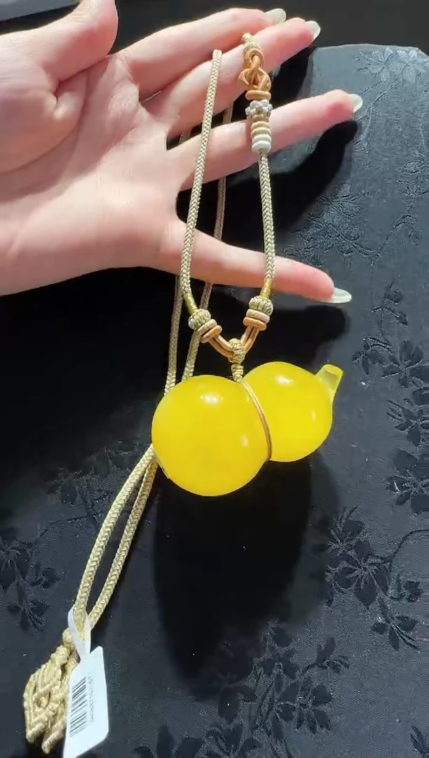 【闪购商品】琥珀项链未镶嵌蜜蜡葫芦编绳款