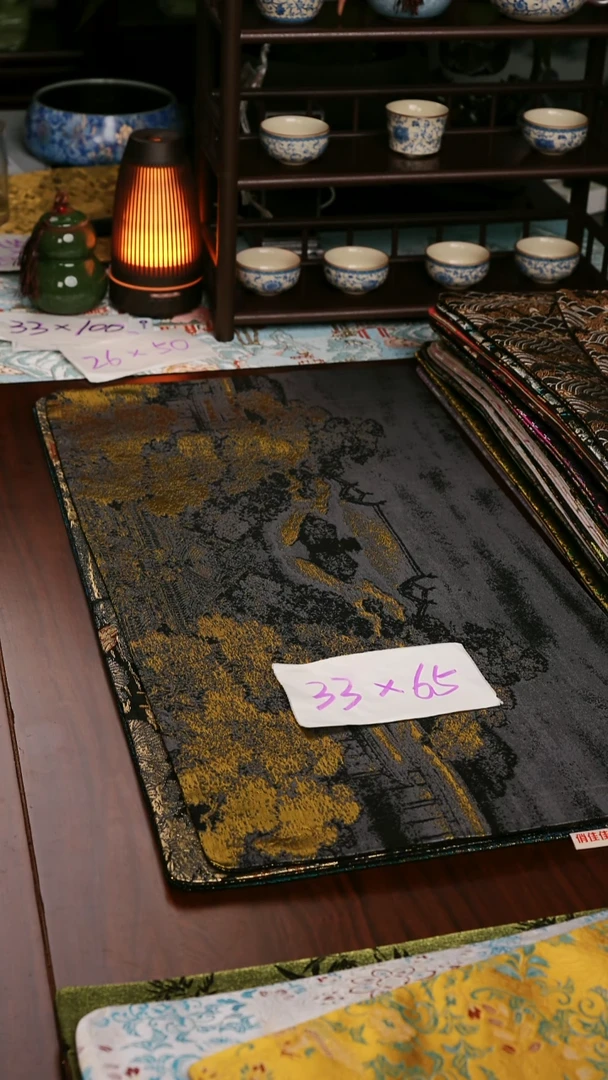 【西阵织汉宫秋月A双面】中国风干泡织锦茶席33*65