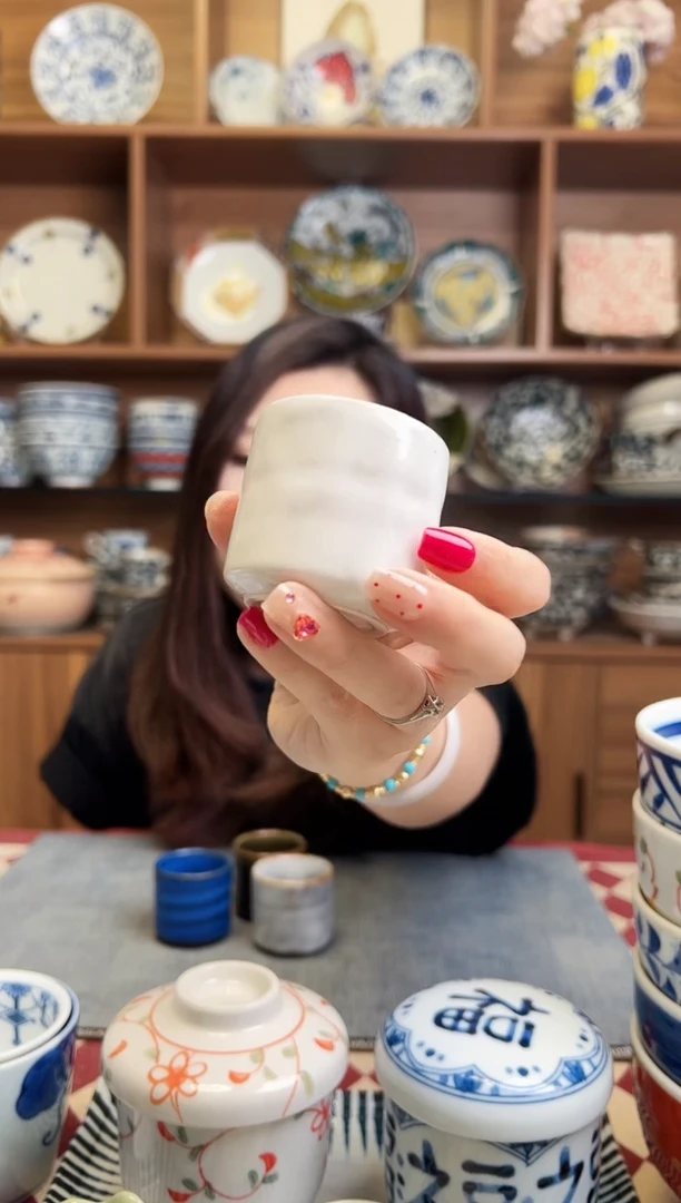 瓷片白志野 小酒杯