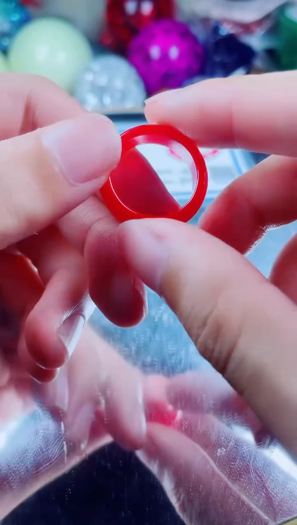 硅化珊瑚（珊瑚玉）未镶嵌戒圈红珊戒圈