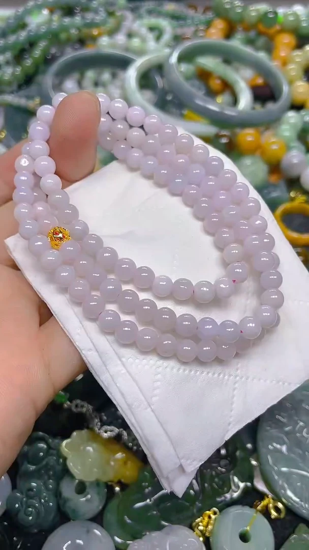 颈饰未镶嵌翡翠6mm/ S /翡翠A货，一件也是批发价