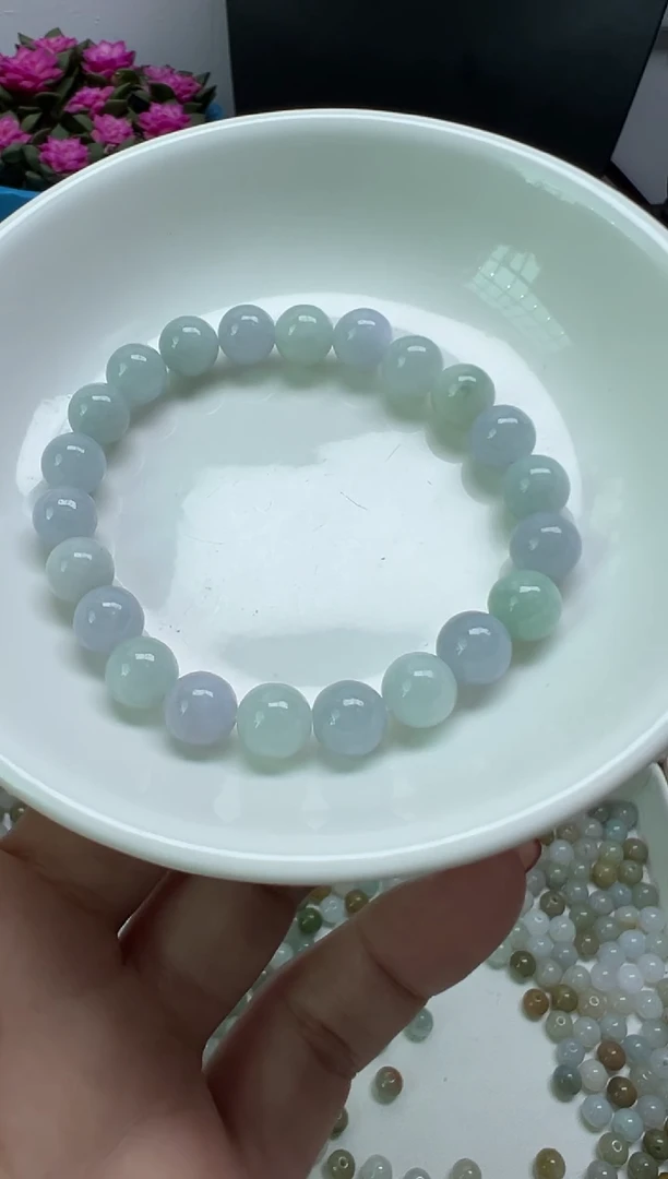 散珠翡翠秋**瑟纯天然缅甸A货翡翠