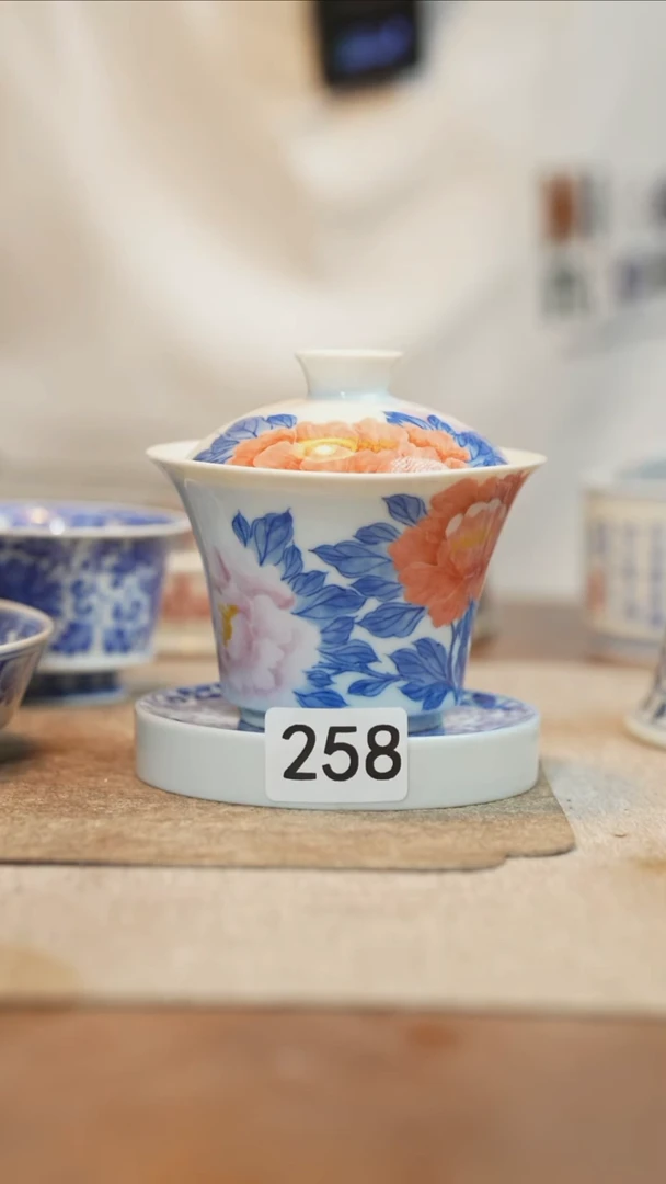 杯子全手工全手绘258大瑕