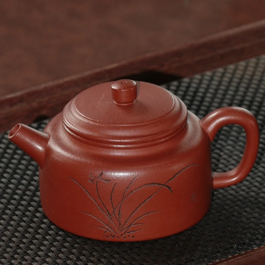 宜兴原矿刻竹德钟壶大容量手工泡茶功夫茶具