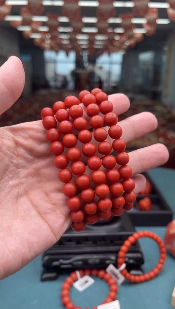 【闪购商品】南红玛瑙A07未镶嵌9mm毕业阿东寨单圈多样性发一件