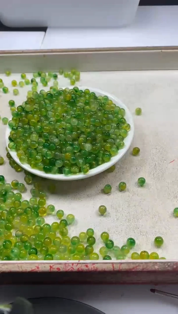 【闪购商品】玛瑙/玉髓颈饰未镶嵌w498青柠檬6mm 50颗