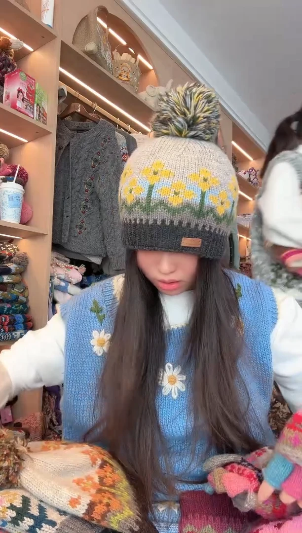 羊毛灰色金桂羊毛帽