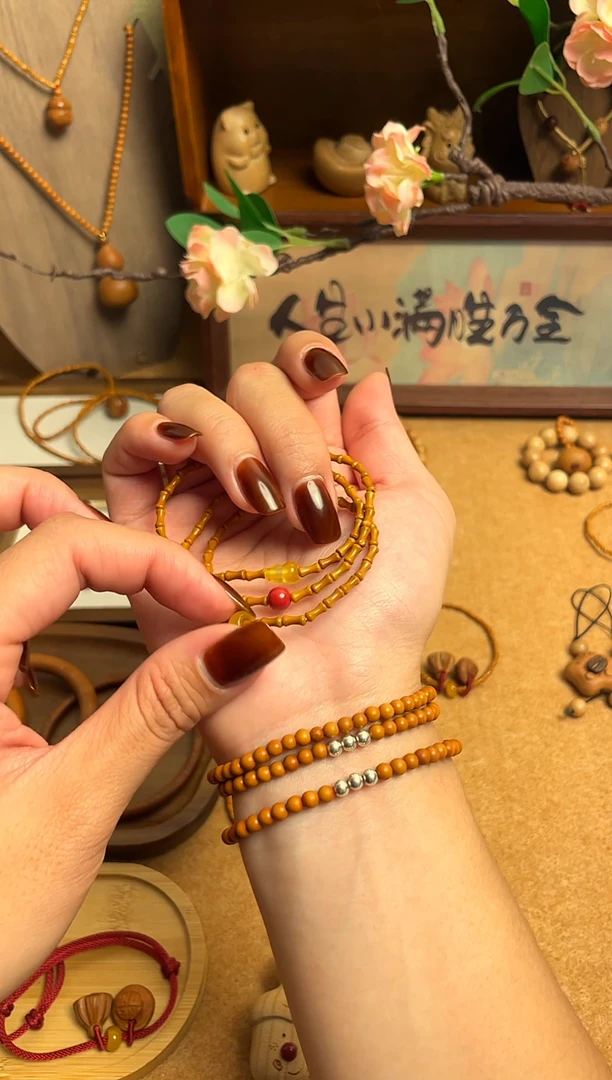 桃核双圈银珠   一物一拍